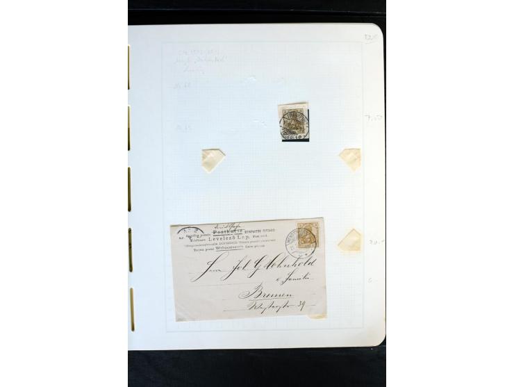 1872/1918, diverse Teil- und Restsammlungen mit meist gestempelten Marken, vielen Briefen und Karten, Schwerpunkt vor 1900, d