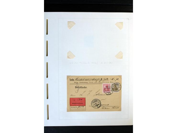 1872/1918, diverse Teil- und Restsammlungen mit meist gestempelten Marken, vielen Briefen und Karten, Schwerpunkt vor 1900, d