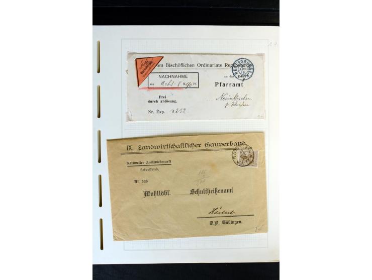 1872/1918, diverse Teil- und Restsammlungen mit meist gestempelten Marken, vielen Briefen und Karten, Schwerpunkt vor 1900, d