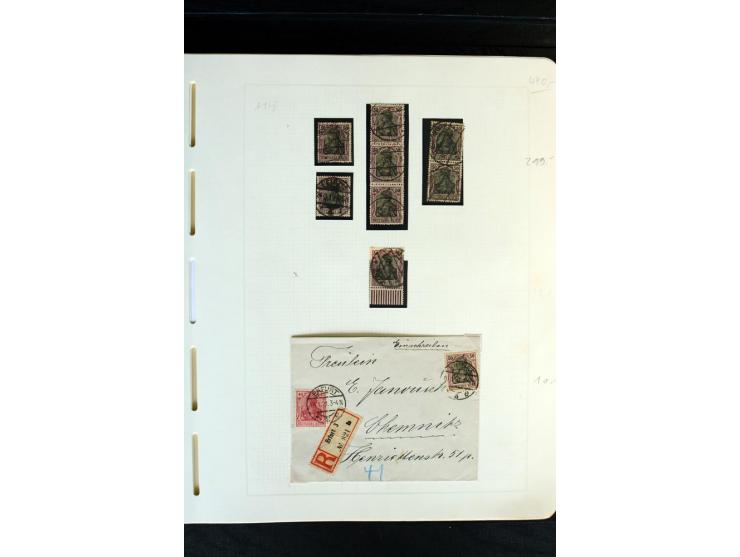 1872/1918, diverse Teil- und Restsammlungen mit meist gestempelten Marken, vielen Briefen und Karten, Schwerpunkt vor 1900, d
