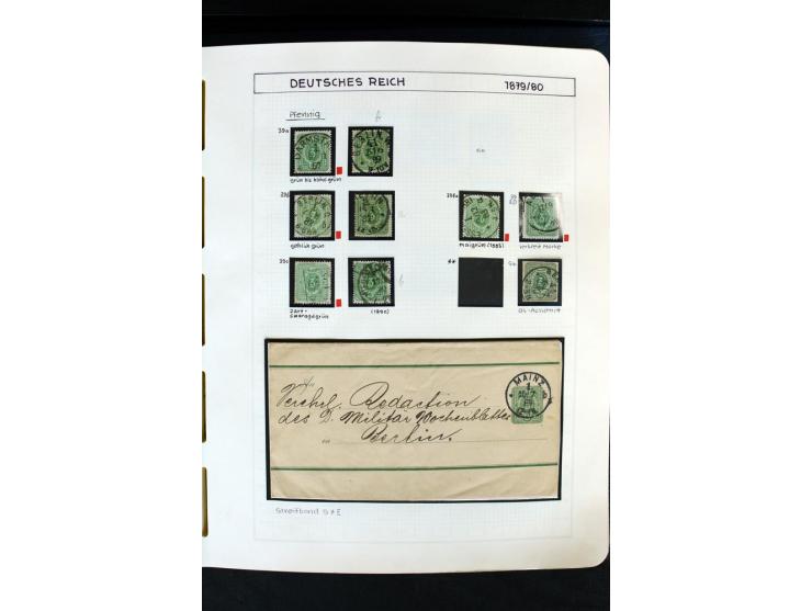 1872/1918, diverse Teil- und Restsammlungen mit meist gestempelten Marken, vielen Briefen und Karten, Schwerpunkt vor 1900, d