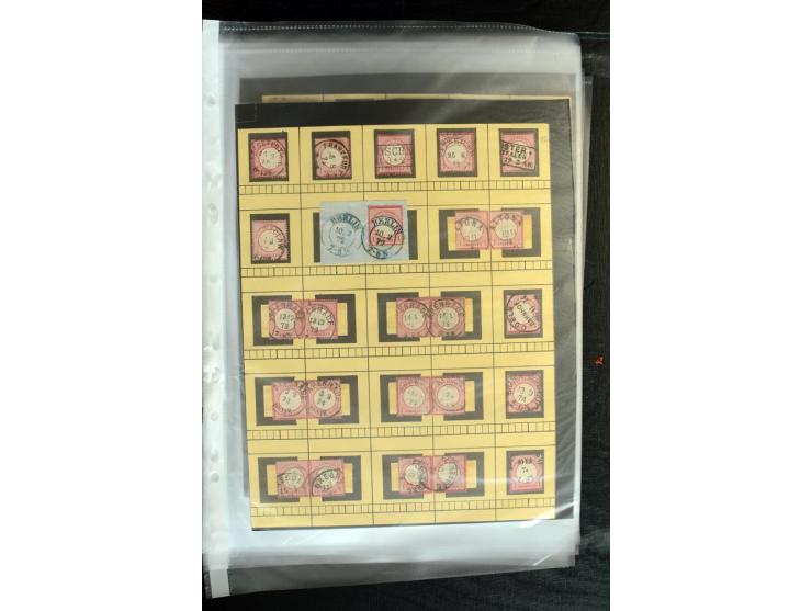 1872/89, schöne gestempelte Sammlung, hauptsächlich Brustschild 1 Gr., aber auch einige bessere, viele saubere Stempel, gute 