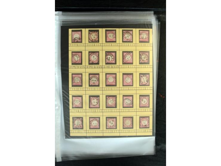 1872/89, schöne gestempelte Sammlung, hauptsächlich Brustschild 1 Gr., aber auch einige bessere, viele saubere Stempel, gute 