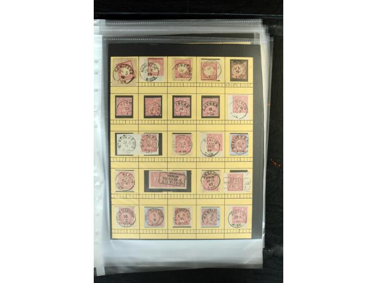 1872/89, schöne gestempelte Sammlung, hauptsächlich Brustschild 1 Gr., aber auch einige bessere, viele saubere Stempel, gute 