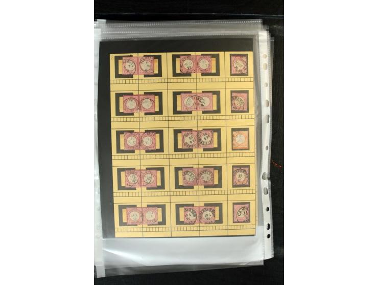 1872/89, schöne gestempelte Sammlung, hauptsächlich Brustschild 1 Gr., aber auch einige bessere, viele saubere Stempel, gute 