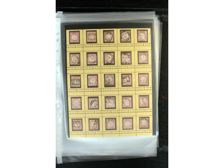1872/89, schöne gestempelte Sammlung, hauptsächlich Brustschild 1 Gr., aber auch einige bessere, viele saubere Stempel, gute 