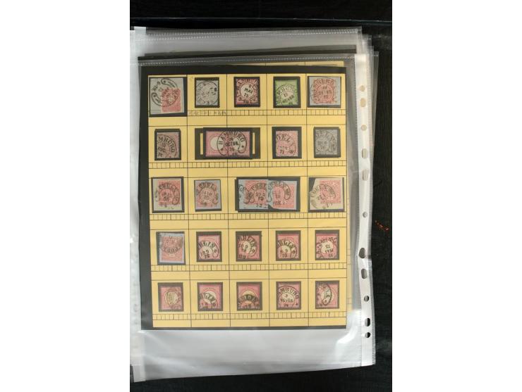 1872/89, schöne gestempelte Sammlung, hauptsächlich Brustschild 1 Gr., aber auch einige bessere, viele saubere Stempel, gute 