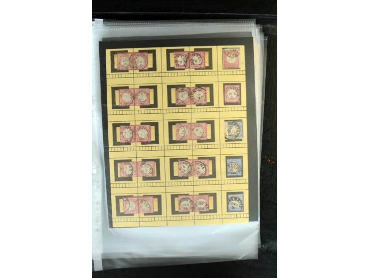 1872/89, schöne gestempelte Sammlung, hauptsächlich Brustschild 1 Gr., aber auch einige bessere, viele saubere Stempel, gute 