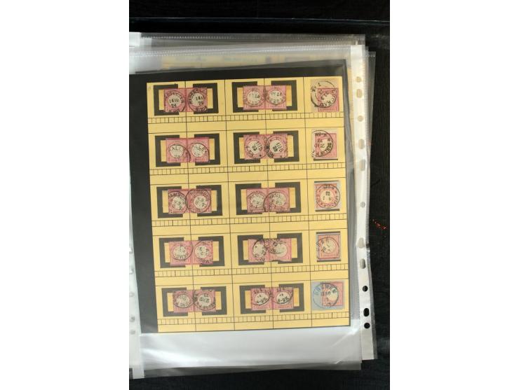 1872/89, schöne gestempelte Sammlung, hauptsächlich Brustschild 1 Gr., aber auch einige bessere, viele saubere Stempel, gute 