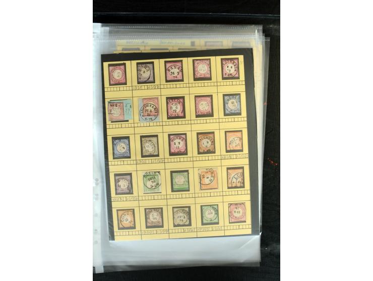 1872/89, schöne gestempelte Sammlung, hauptsächlich Brustschild 1 Gr., aber auch einige bessere, viele saubere Stempel, gute 