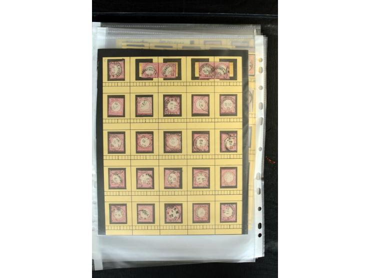 1872/89, schöne gestempelte Sammlung, hauptsächlich Brustschild 1 Gr., aber auch einige bessere, viele saubere Stempel, gute 