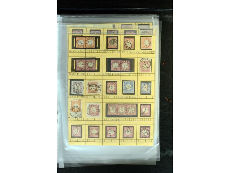 1872/89, schöne gestempelte Sammlung, hauptsächlich Brustschild 1 Gr., aber auch einige bessere, viele saubere Stempel, gute 