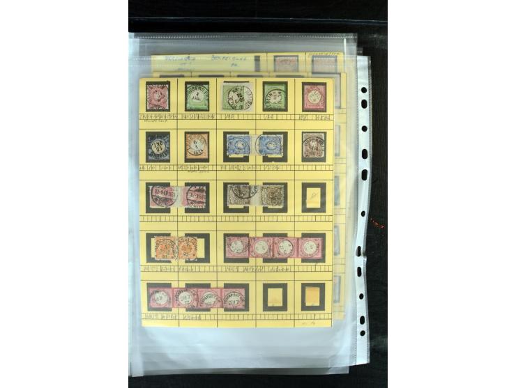 1872/89, schöne gestempelte Sammlung, hauptsächlich Brustschild 1 Gr., aber auch einige bessere, viele saubere Stempel, gute 