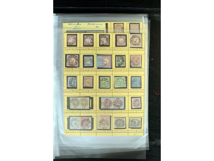 1872/89, schöne gestempelte Sammlung, hauptsächlich Brustschild 1 Gr., aber auch einige bessere, viele saubere Stempel, gute 