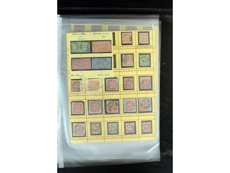 1872/89, schöne gestempelte Sammlung, hauptsächlich Brustschild 1 Gr., aber auch einige bessere, viele saubere Stempel, gute 