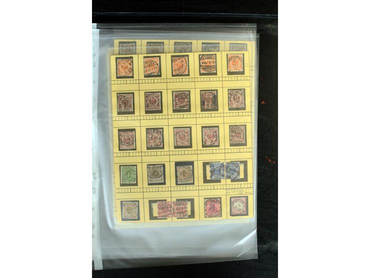 1872/89, schöne gestempelte Sammlung, hauptsächlich Brustschild 1 Gr., aber auch einige bessere, viele saubere Stempel, gute 