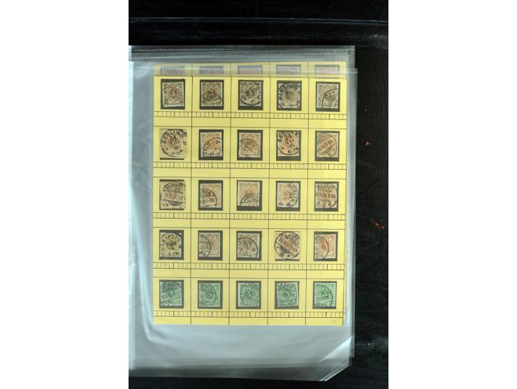 1872/89, schöne gestempelte Sammlung, hauptsächlich Brustschild 1 Gr., aber auch einige bessere, viele saubere Stempel, gute 