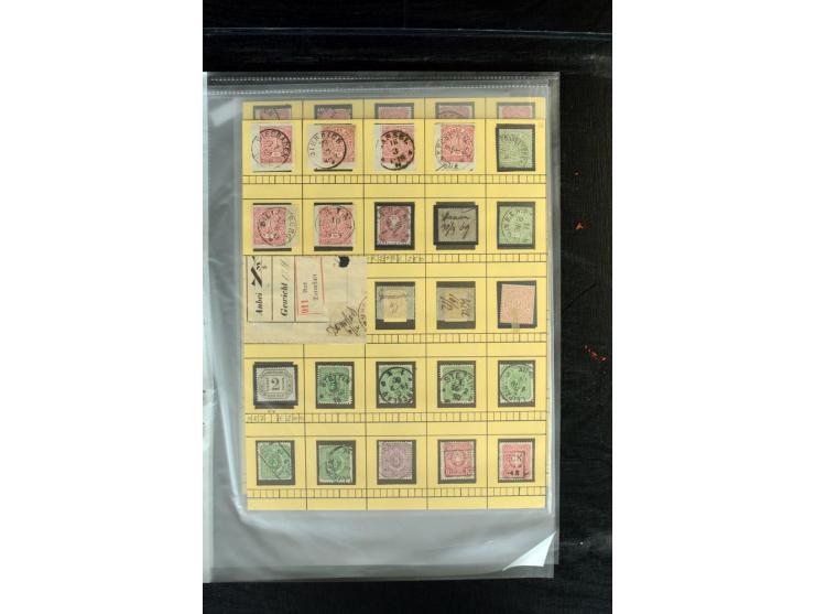 1872/89, schöne gestempelte Sammlung, hauptsächlich Brustschild 1 Gr., aber auch einige bessere, viele saubere Stempel, gute 