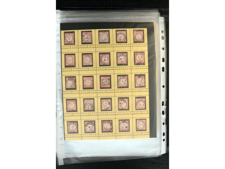 1872/89, schöne gestempelte Sammlung, hauptsächlich Brustschild 1 Gr., aber auch einige bessere, viele saubere Stempel, gute 