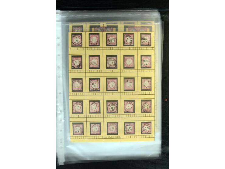 1872/89, schöne gestempelte Sammlung, hauptsächlich Brustschild 1 Gr., aber auch einige bessere, viele saubere Stempel, gute 