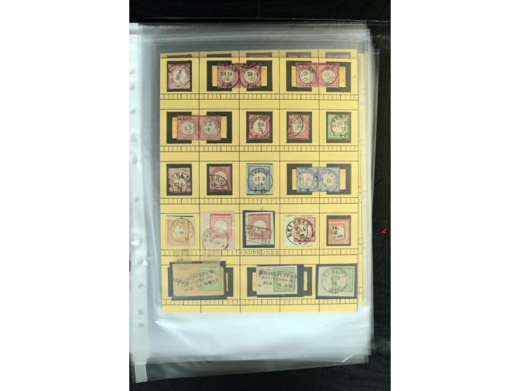 1872/89, schöne gestempelte Sammlung, hauptsächlich Brustschild 1 Gr., aber auch einige bessere, viele saubere Stempel, gute 