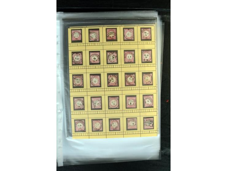 1872/89, schöne gestempelte Sammlung, hauptsächlich Brustschild 1 Gr., aber auch einige bessere, viele saubere Stempel, gute 