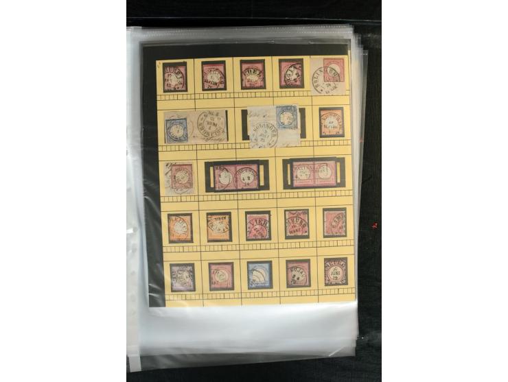 1872/89, schöne gestempelte Sammlung, hauptsächlich Brustschild 1 Gr., aber auch einige bessere, viele saubere Stempel, gute 