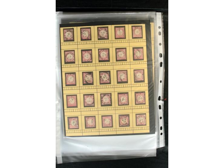1872/89, schöne gestempelte Sammlung, hauptsächlich Brustschild 1 Gr., aber auch einige bessere, viele saubere Stempel, gute 