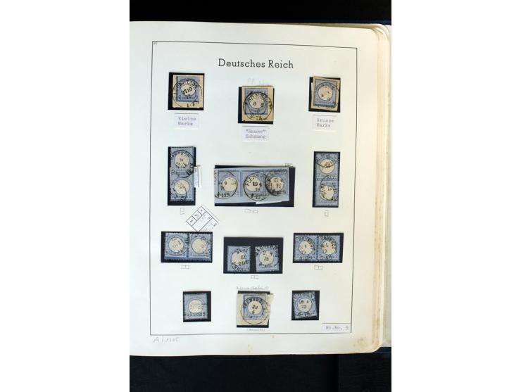 1872/1874, meist gestempelte Sammlung mit einigen Doubletten, Paaren, schönen Briefstücken und einigen Belegen, dabei bessere