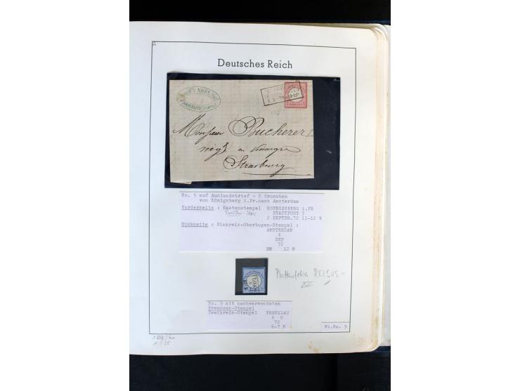 1872/1874, meist gestempelte Sammlung mit einigen Doubletten, Paaren, schönen Briefstücken und einigen Belegen, dabei bessere