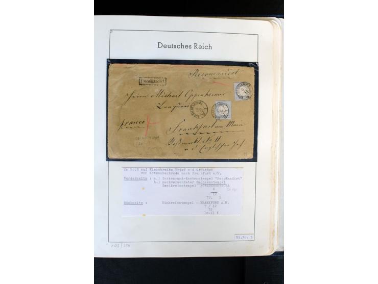 1872/1874, meist gestempelte Sammlung mit einigen Doubletten, Paaren, schönen Briefstücken und einigen Belegen, dabei bessere