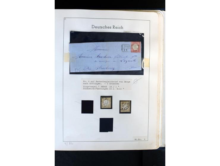 1872/1874, meist gestempelte Sammlung mit einigen Doubletten, Paaren, schönen Briefstücken und einigen Belegen, dabei bessere