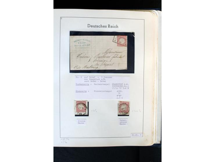 1872/1874, meist gestempelte Sammlung mit einigen Doubletten, Paaren, schönen Briefstücken und einigen Belegen, dabei bessere