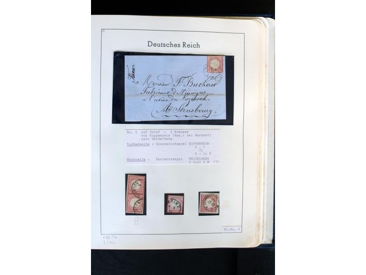 1872/1874, meist gestempelte Sammlung mit einigen Doubletten, Paaren, schönen Briefstücken und einigen Belegen, dabei bessere