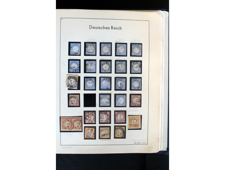 1872/1874, meist gestempelte Sammlung mit einigen Doubletten, Paaren, schönen Briefstücken und einigen Belegen, dabei bessere