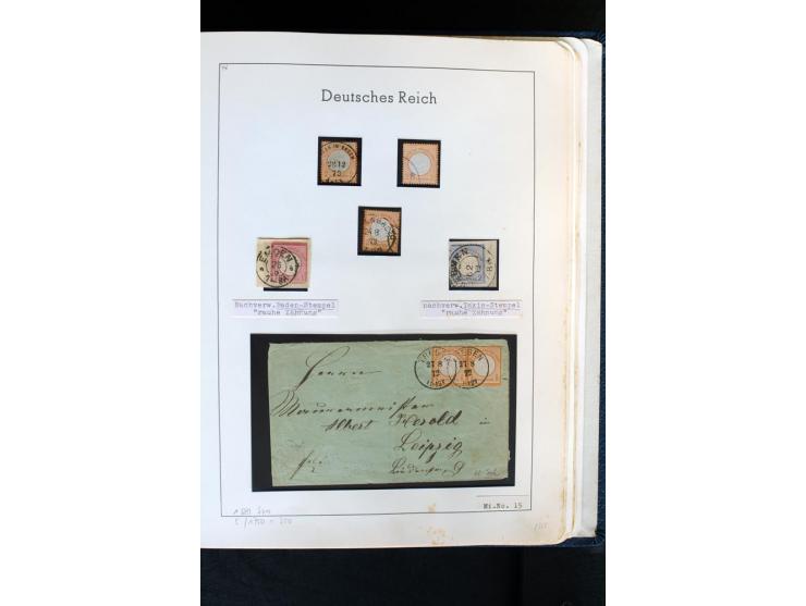 1872/1874, meist gestempelte Sammlung mit einigen Doubletten, Paaren, schönen Briefstücken und einigen Belegen, dabei bessere