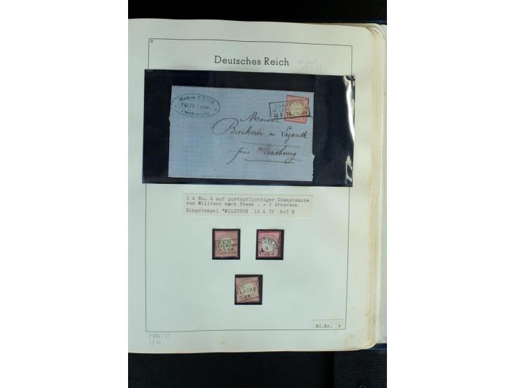 1872/1874, meist gestempelte Sammlung mit einigen Doubletten, Paaren, schönen Briefstücken und einigen Belegen, dabei bessere