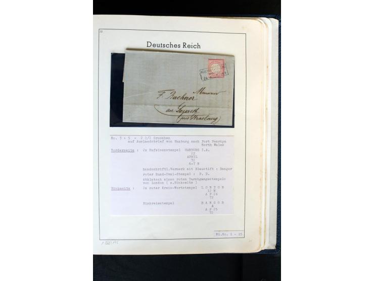 1872/1874, meist gestempelte Sammlung mit einigen Doubletten, Paaren, schönen Briefstücken und einigen Belegen, dabei bessere