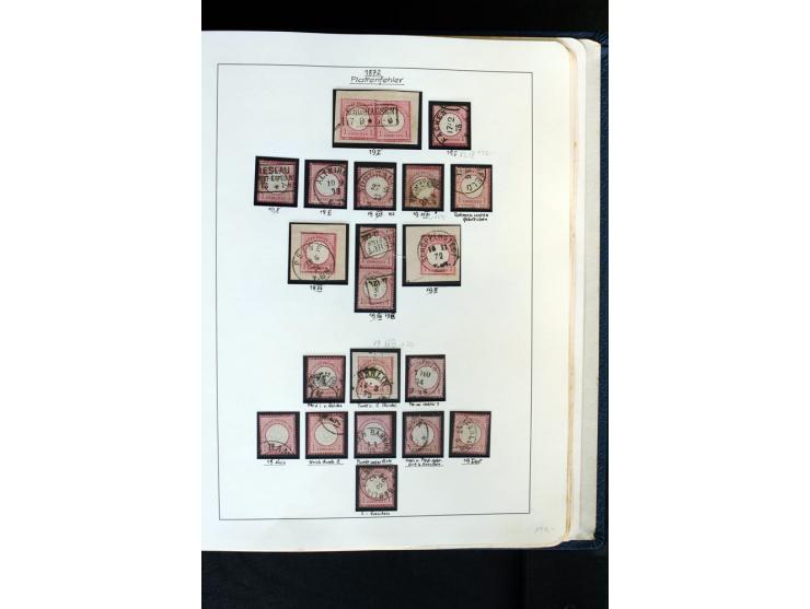 1872/1874, meist gestempelte Sammlung mit einigen Doubletten, Paaren, schönen Briefstücken und einigen Belegen, dabei bessere