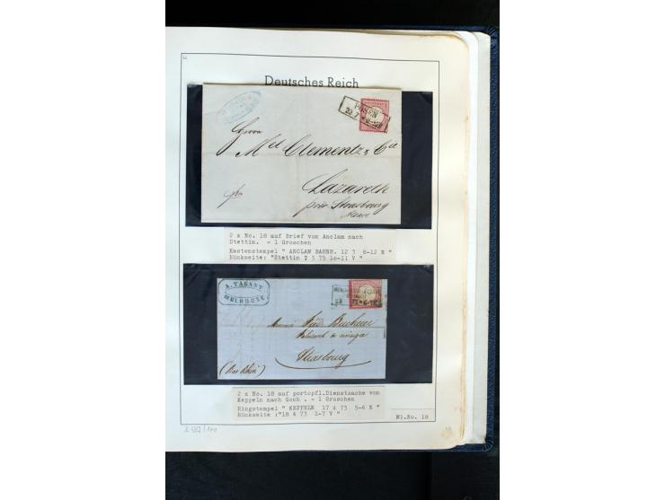 1872/1874, meist gestempelte Sammlung mit einigen Doubletten, Paaren, schönen Briefstücken und einigen Belegen, dabei bessere