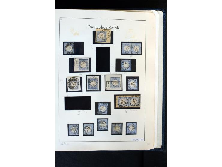 1872/1874, meist gestempelte Sammlung mit einigen Doubletten, Paaren, schönen Briefstücken und einigen Belegen, dabei bessere
