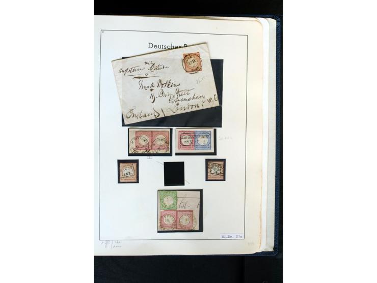 1872/1874, meist gestempelte Sammlung mit einigen Doubletten, Paaren, schönen Briefstücken und einigen Belegen, dabei bessere
