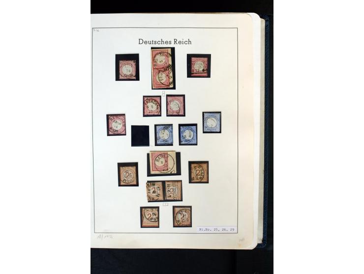 1872/1874, meist gestempelte Sammlung mit einigen Doubletten, Paaren, schönen Briefstücken und einigen Belegen, dabei bessere