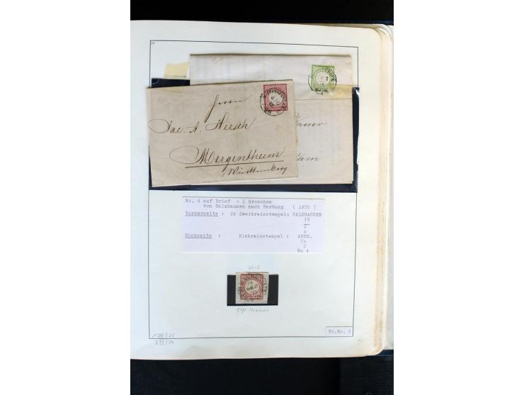 1872/1874, meist gestempelte Sammlung mit einigen Doubletten, Paaren, schönen Briefstücken und einigen Belegen, dabei bessere