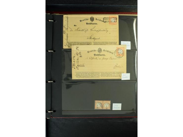 1872/1875, Sammlung mit losen gestempelten Marken inkl. Paaren und Einheiten, einigen schönen Briefstücken und ca.35 Briefen,