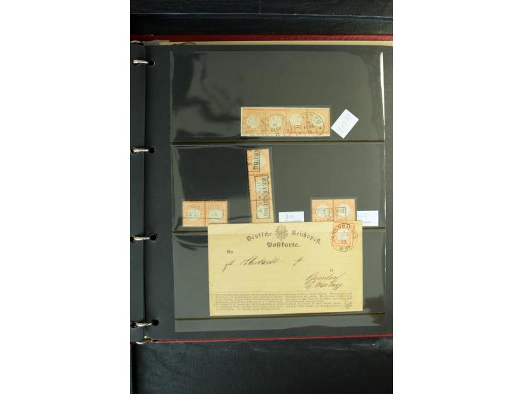 1872/1875, Sammlung mit losen gestempelten Marken inkl. Paaren und Einheiten, einigen schönen Briefstücken und ca.35 Briefen,