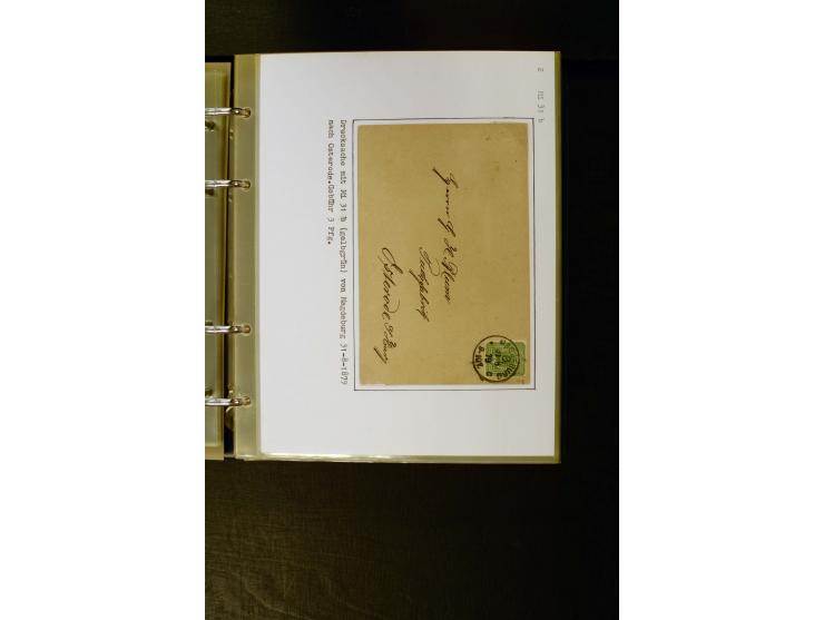 1875/1879, meist gestempelte Spezialsammlung inkl. 2 M. Innendienst mit besseren Farben, Zwischenstegpaaren, Zähnungs-Variant