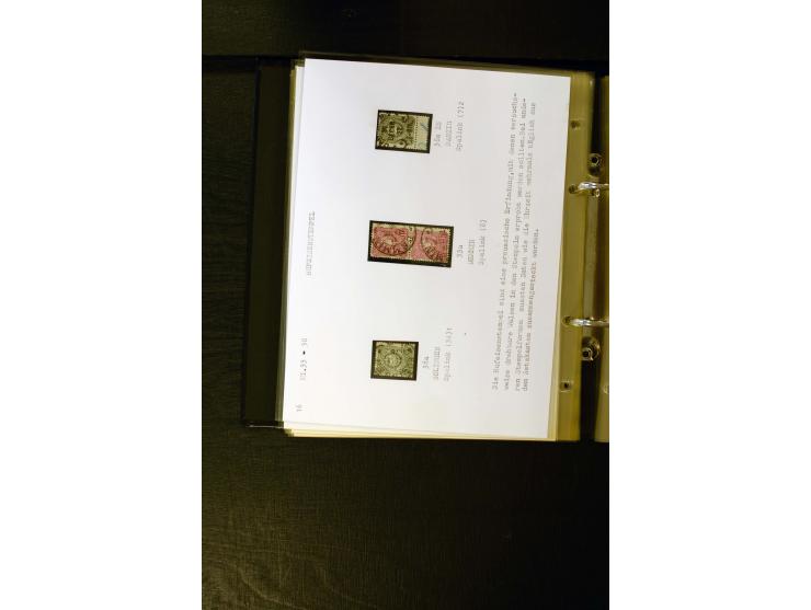 1875/1879, meist gestempelte Spezialsammlung inkl. 2 M. Innendienst mit besseren Farben, Zwischenstegpaaren, Zähnungs-Variant