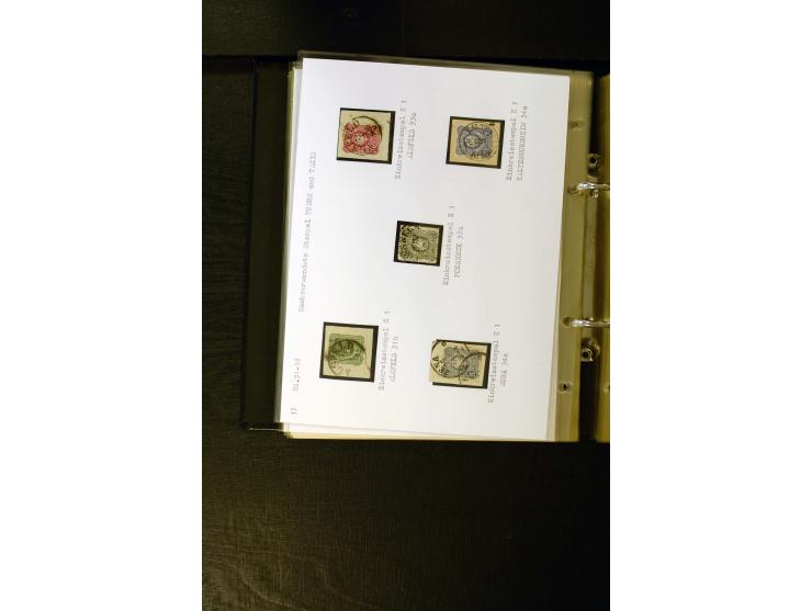 1875/1879, meist gestempelte Spezialsammlung inkl. 2 M. Innendienst mit besseren Farben, Zwischenstegpaaren, Zähnungs-Variant