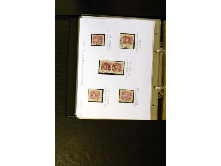 1875/1879, meist gestempelte Spezialsammlung inkl. 2 M. Innendienst mit besseren Farben, Zwischenstegpaaren, Zähnungs-Variant